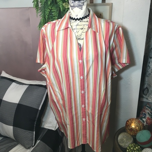 ❤️ Plus Size Style&Co - V Neck button down blouse - Picture 2 of 5